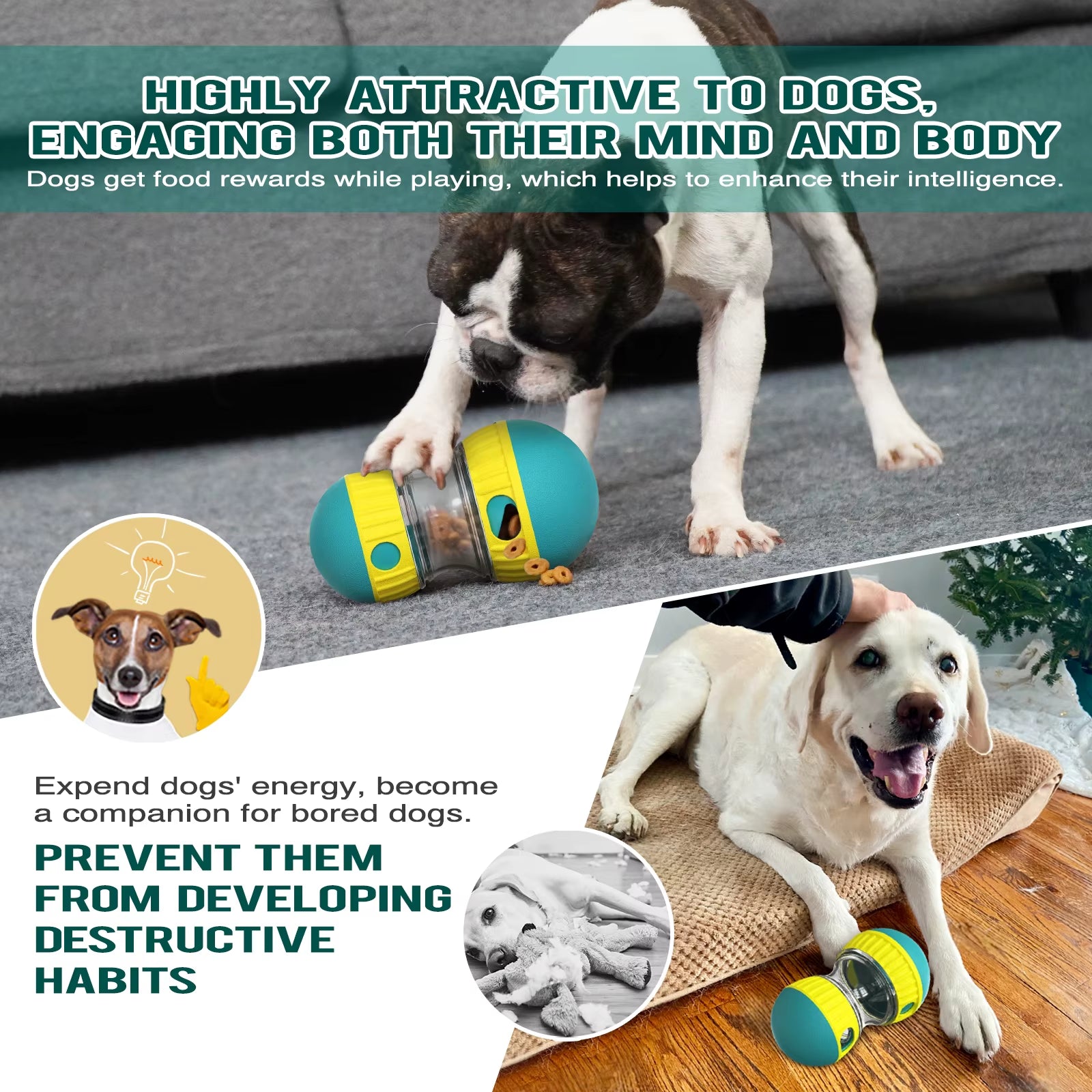 Engaging Interactive Dog Toys for All Breeds - Boost IQ & Enhance Indoor Training for Puppies and Cats!
