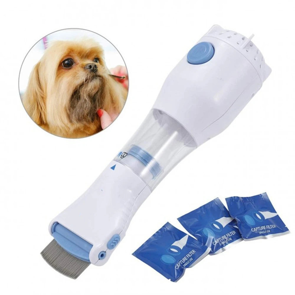 Electric Flea Comb for Dogs & Cats – Multifunctional Anti-Lice Pet Brush, Safe Physical Removal of Fleas, Lice & Ticks – Gentle Grooming Tool & Accessory for Pets