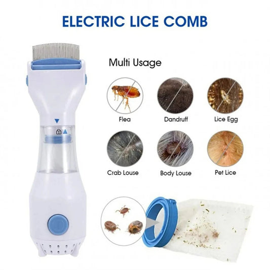 Electric Flea Comb for Dogs & Cats – Multifunctional Anti-Lice Pet Brush, Safe Physical Removal of Fleas, Lice & Ticks – Gentle Grooming Tool & Accessory for Pets