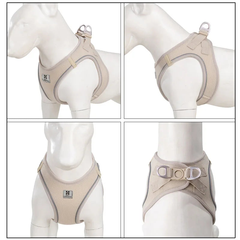 Dog Harness and Leash Set – Adjustable Reflective Pet Vest for Small & Medium Dogs, Puppies and Cats – Comfortable No-Pull Harness for Outdoor Walking (Chihuahua, Yorkie, French Bulldog)