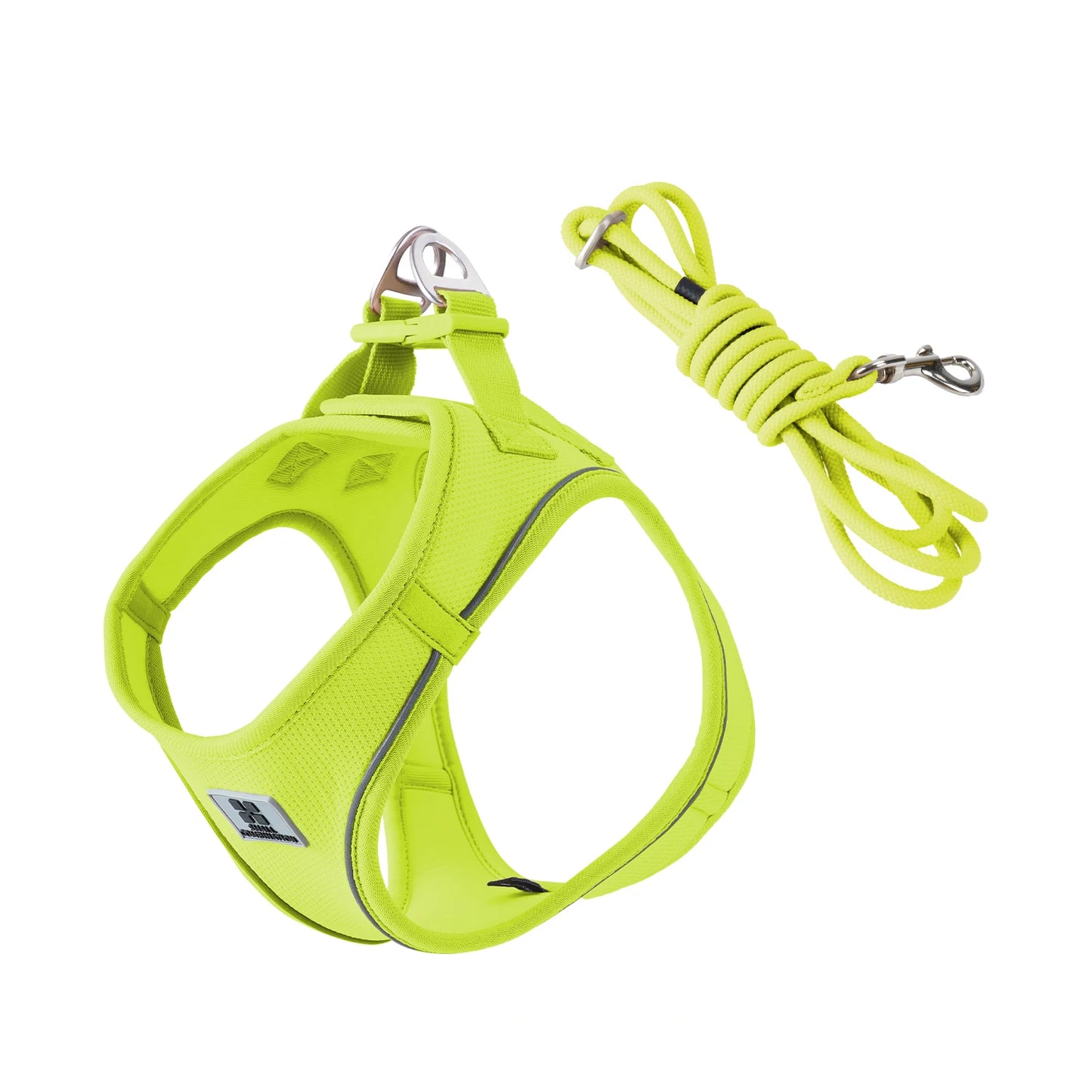Dog Harness and Leash Set – Adjustable Reflective Pet Vest for Small & Medium Dogs, Puppies and Cats – Comfortable No-Pull Harness for Outdoor Walking (Chihuahua, Yorkie, French Bulldog)
