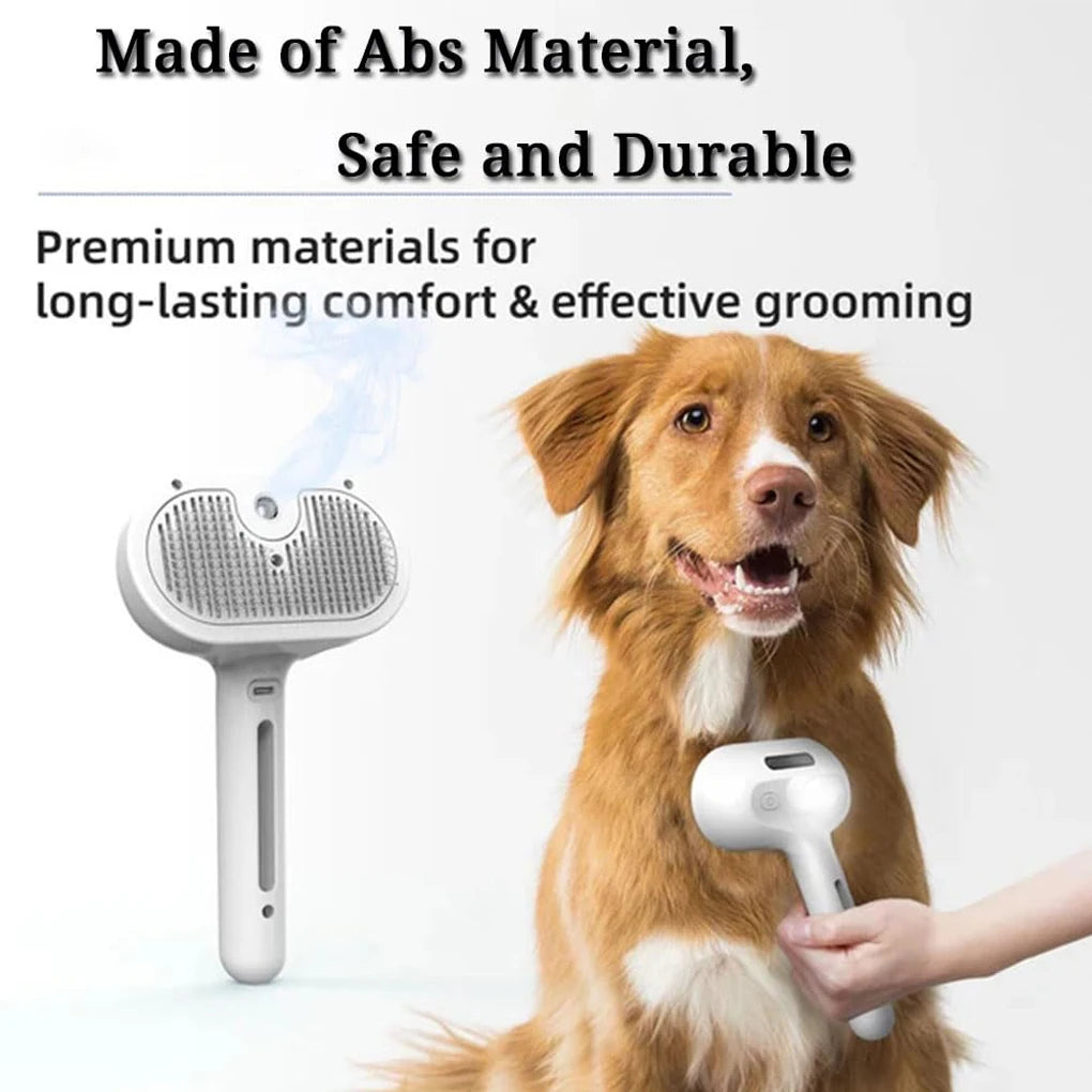 Luxury Steam Grooming Brush for Dogs - Unique Steam Spray Dog Brush for Effortless Grooming