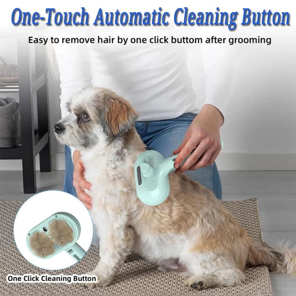 Luxury Steam Grooming Brush for Dogs - Unique Steam Spray Dog Brush for Effortless Grooming