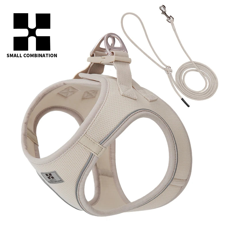Dog Harness and Leash Set – Adjustable Reflective Pet Vest for Small & Medium Dogs, Puppies and Cats – Comfortable No-Pull Harness for Outdoor Walking (Chihuahua, Yorkie, French Bulldog)