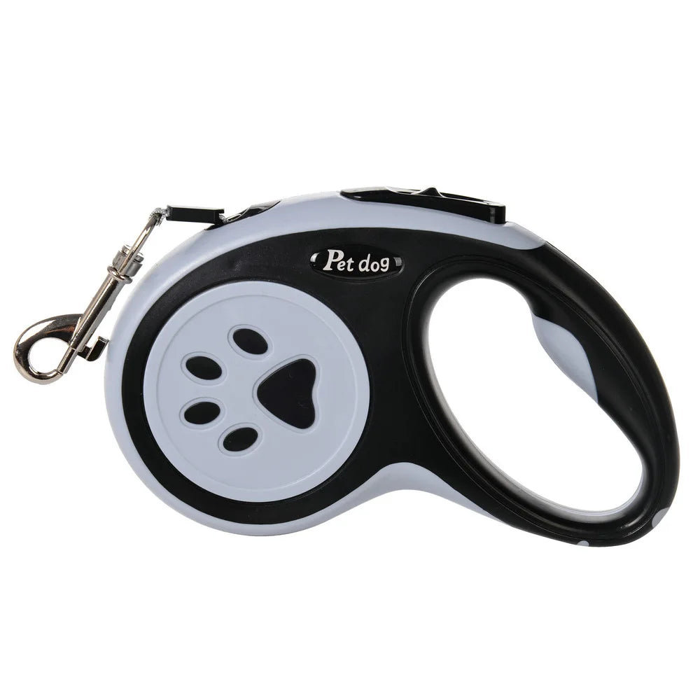 Automatic Retractable Dog Leash – Durable Telescopic Pet Lead with Bone & Paw Print Design – Strong Walking Leash for Small, Medium & Large Dogs