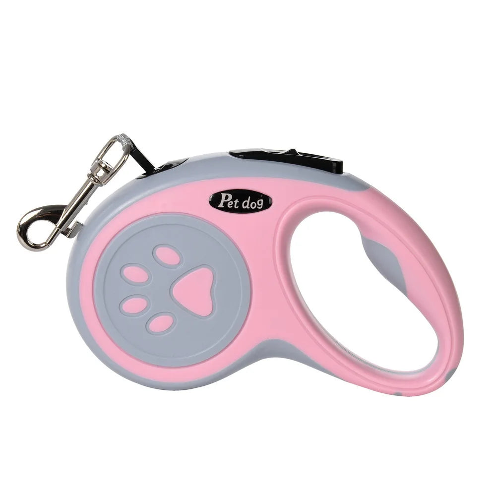 Automatic Retractable Dog Leash – Durable Telescopic Pet Lead with Bone & Paw Print Design – Strong Walking Leash for Small, Medium & Large Dogs