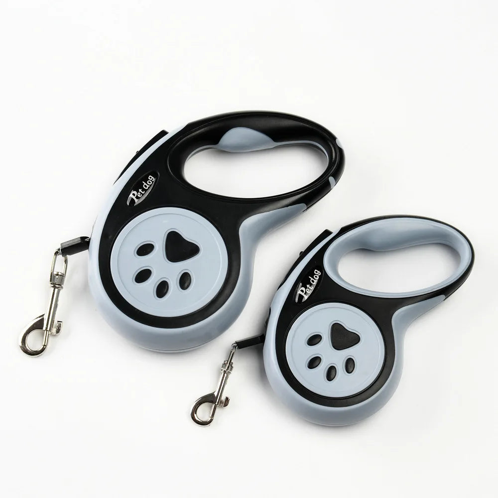 Automatic Retractable Dog Leash – Durable Telescopic Pet Lead with Bone & Paw Print Design – Strong Walking Leash for Small, Medium & Large Dogs