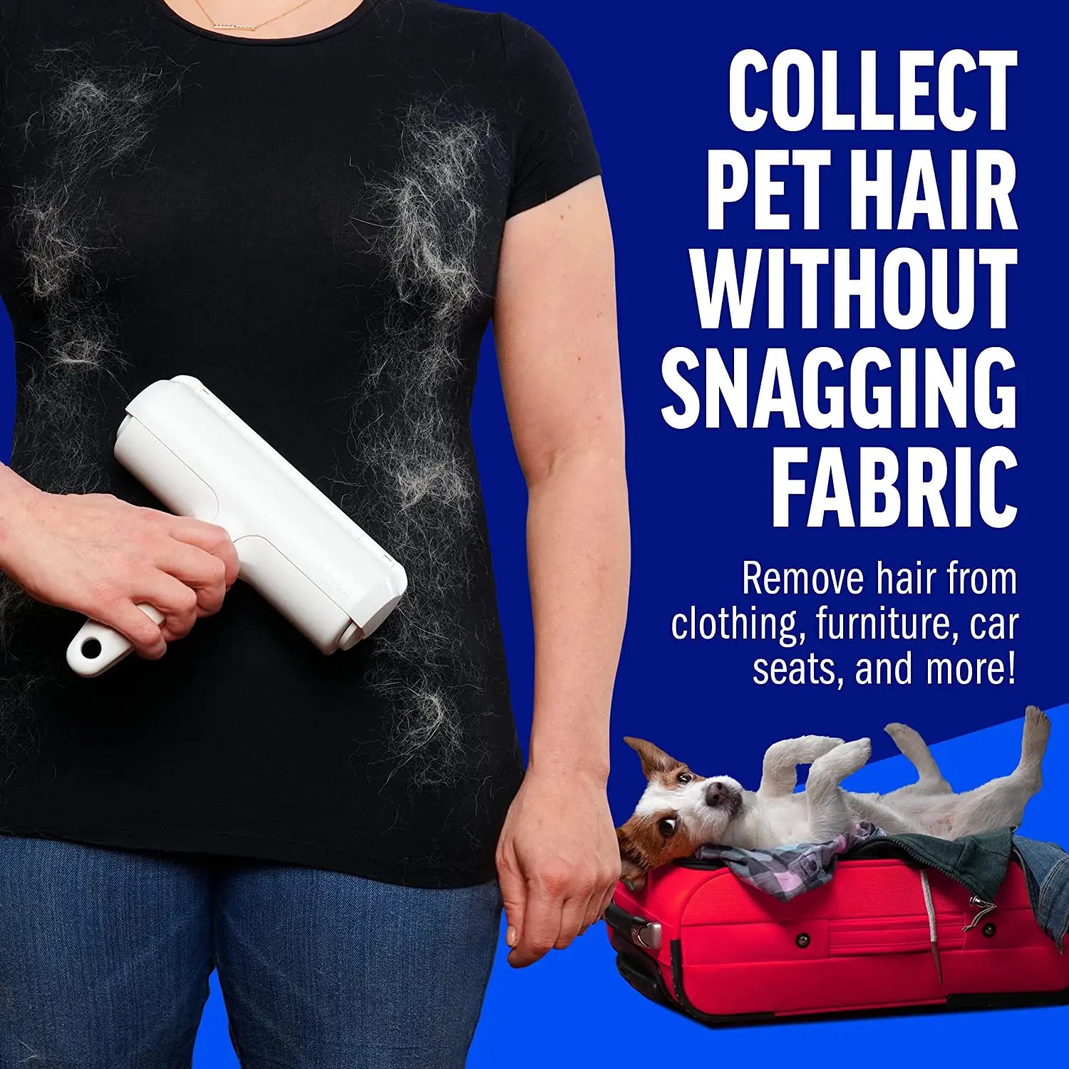 Pet Hair Remover Roller – Instantly Remove Dog & Cat Fur from Furniture & Clothes