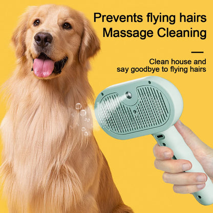 Luxury Steam Grooming Brush for Dogs - Unique Steam Spray Dog Brush for Effortless Grooming