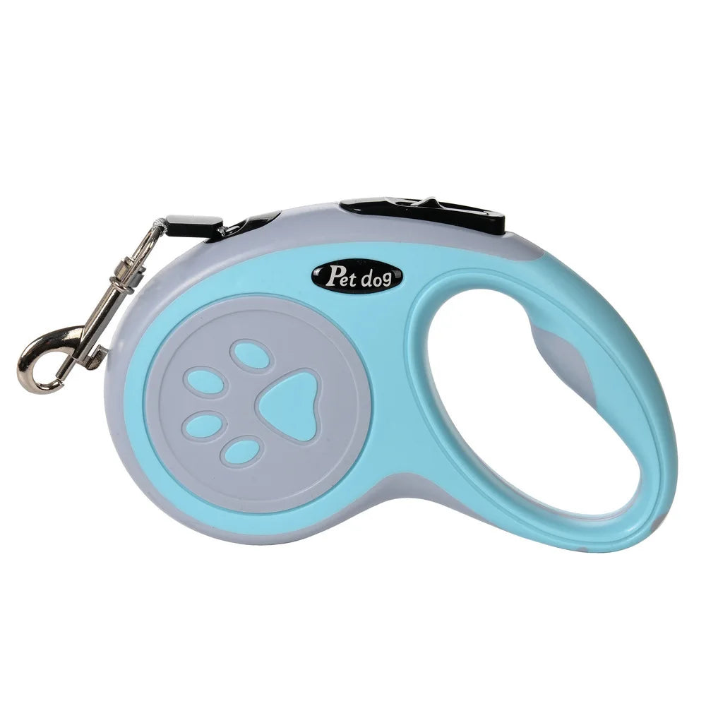 Automatic Retractable Dog Leash – Durable Telescopic Pet Lead with Bone & Paw Print Design – Strong Walking Leash for Small, Medium & Large Dogs